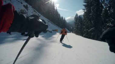 Bansko kayak yamaçta Kayak kişi POV