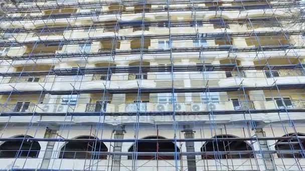 Détails Façade Bâtiment Dans Construction — Video