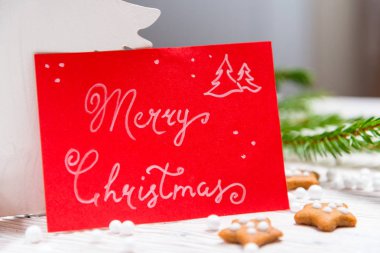 Kartı mutlu Noeller Noel dekorasyon 