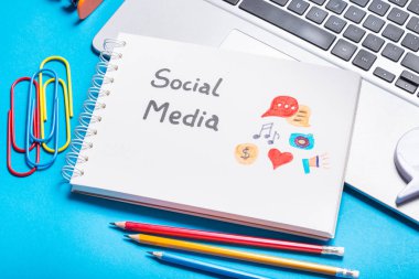 sosyal medya simge spiral defter