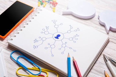 Sosyal Medya simgeler spiral defter