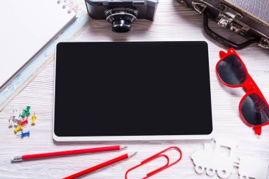 Planlama seyahat, kağıt defter ve aksesuarları