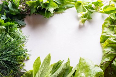 Taze sebze ve kağıt defter arka plan