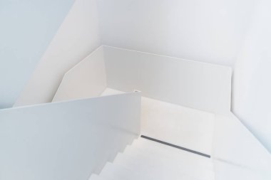 Beyaz merdiven mimari sanat soyut, adım