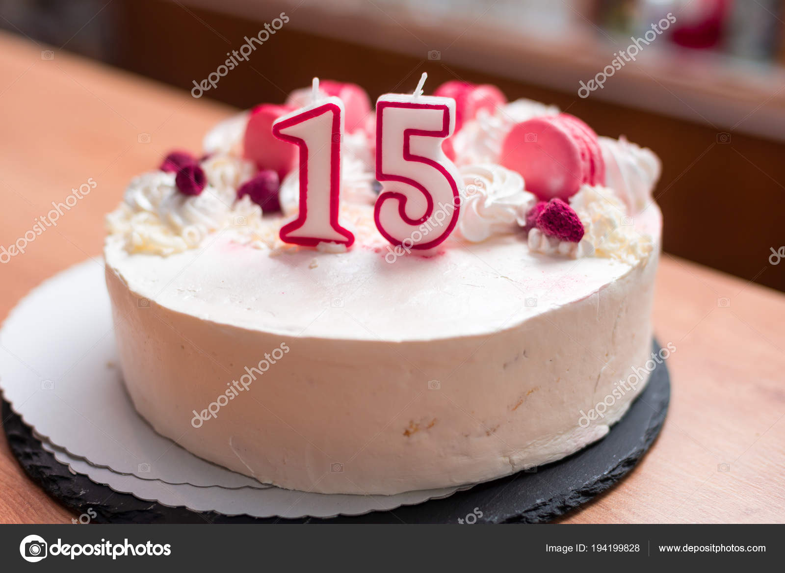 Birthday Cake For 15 Years Old Girl Stock Photo By C Yumis