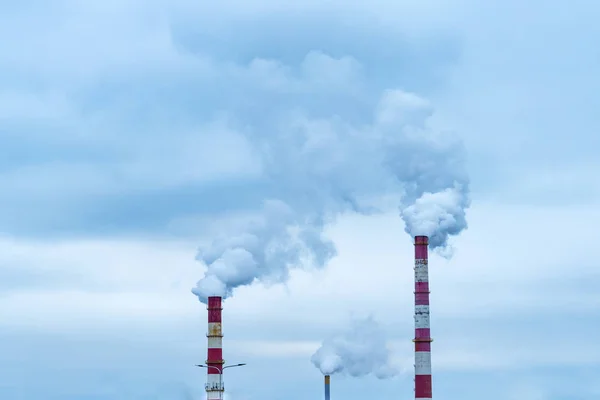 Humo de las tuberías, concepto de calentamiento global — Foto de Stock