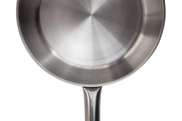 Stainless steel metal pan isolated — Stock Photo, Image