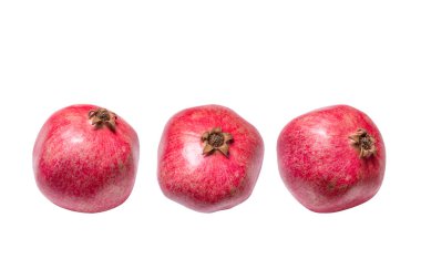 Beyaz arkaplanda kırmızı yakut yakutları grubu, izole