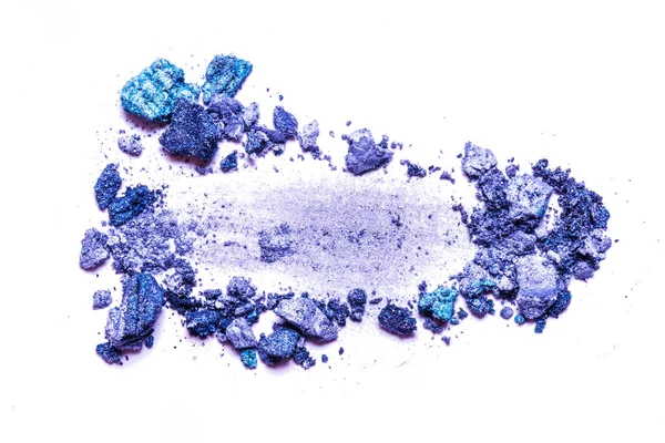 青と紫のアイシャドウパウダーの質感 — ストック写真