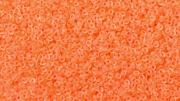 Stop Motion Lot Glass Seed Beads Textured Pattern — Stock Video