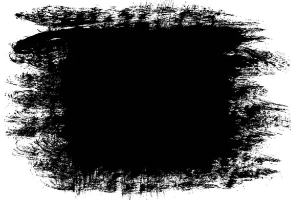 Texture Black Paint Ink Grunge Brush Stroke — Stock Photo, Image