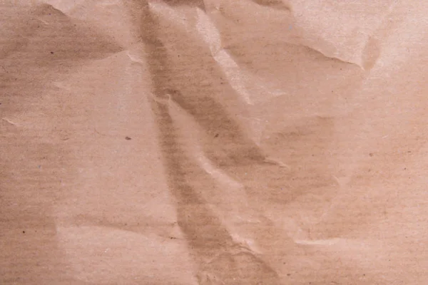 褐色折皱包装纸纹理背景 — 图库照片