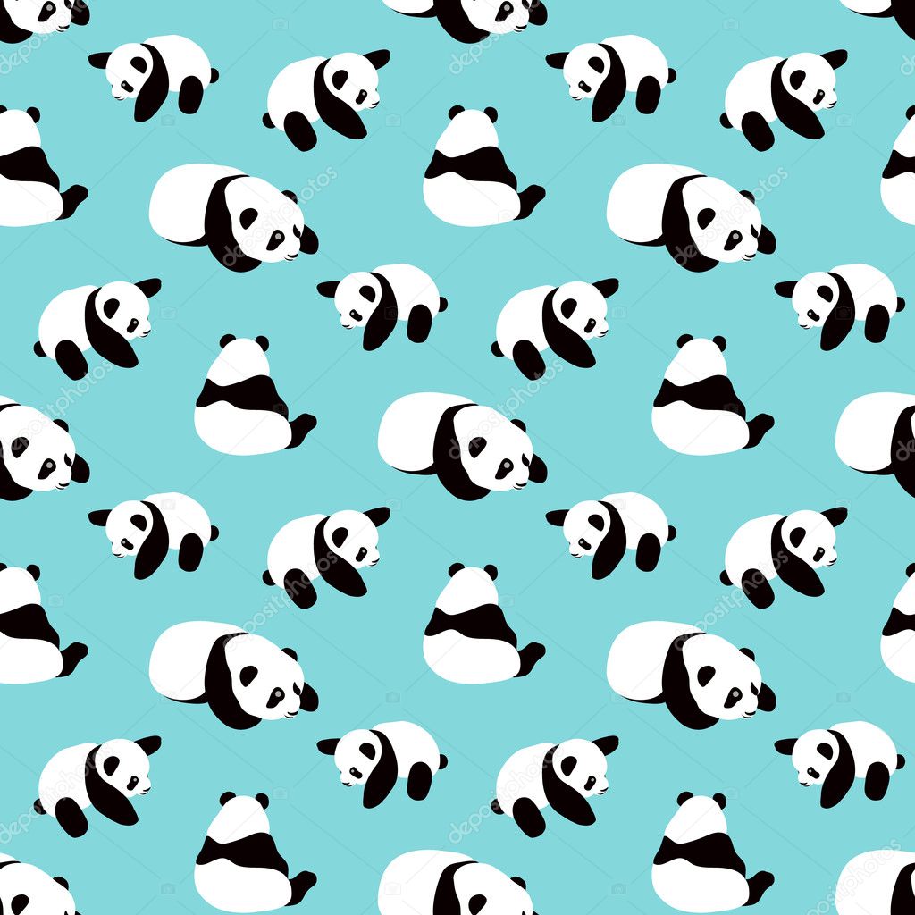 Panda bear vector background
