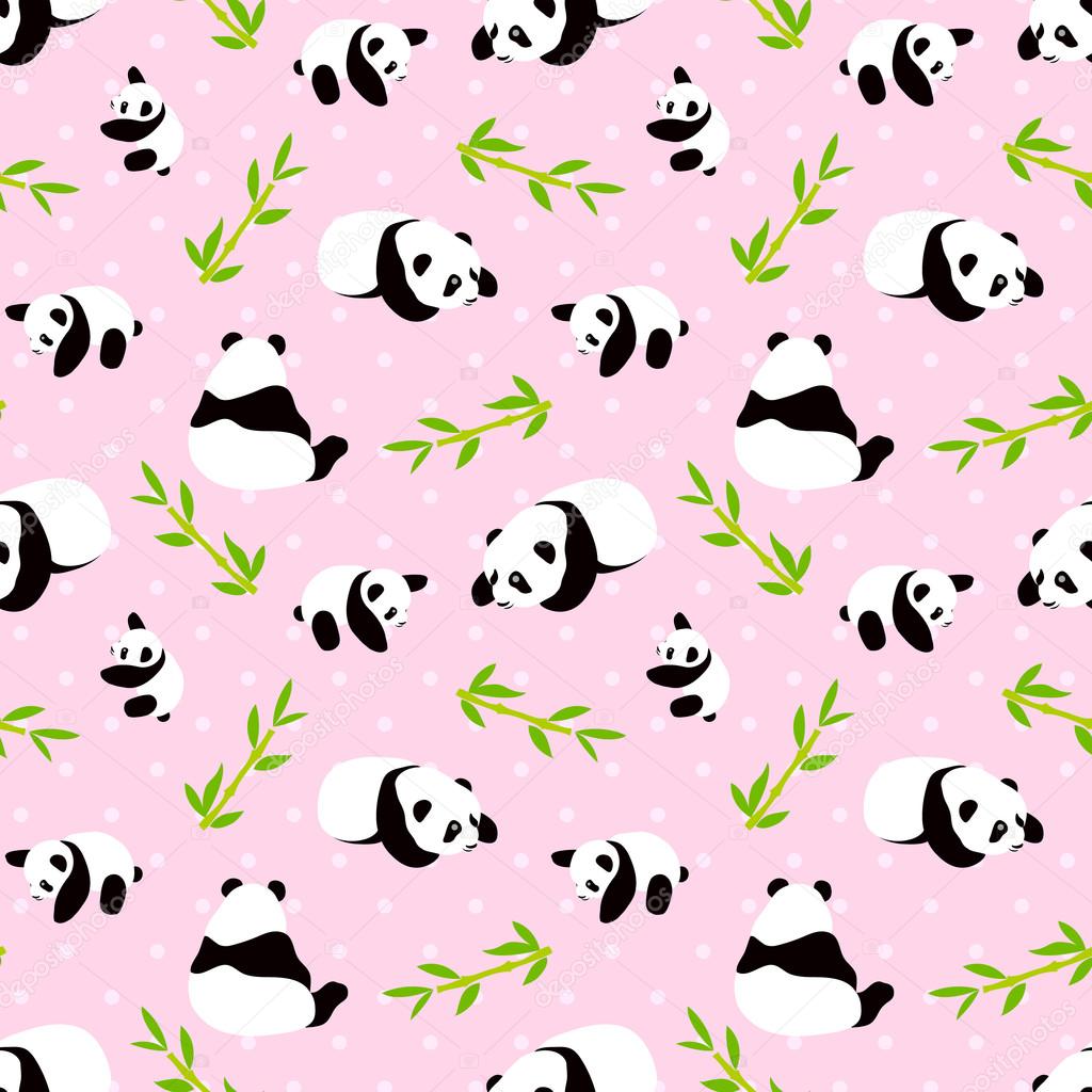 Panda bear vector background