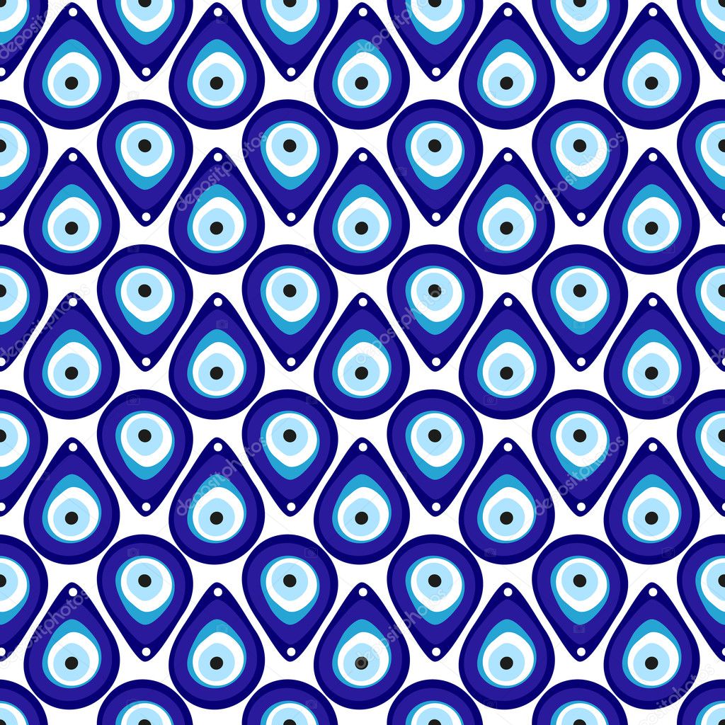 Evil eye seamless pattern.