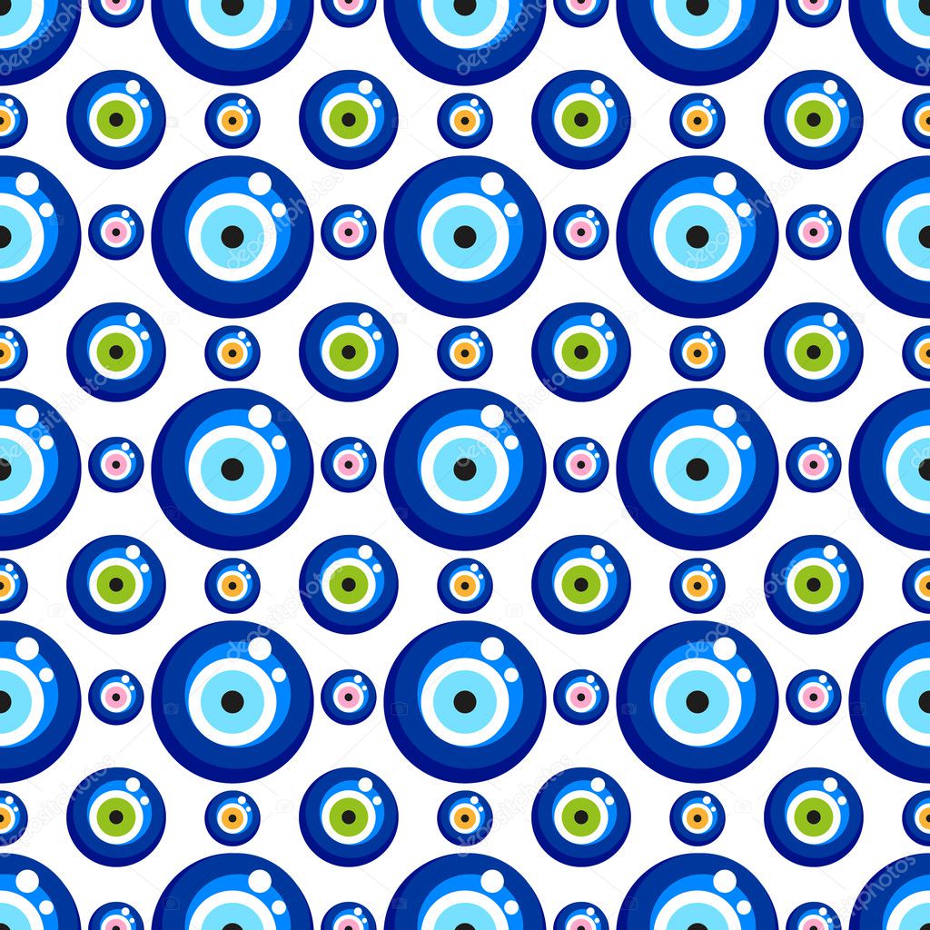 Evil eye seamless pattern.