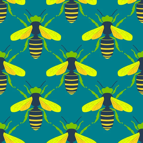 Fondo de abeja vectorial — Vector de stock