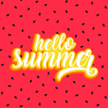 Merhaba yaz tebrik kartı 