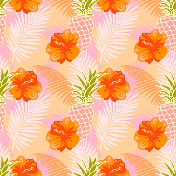 Fondo floral tropical — Vector de stock