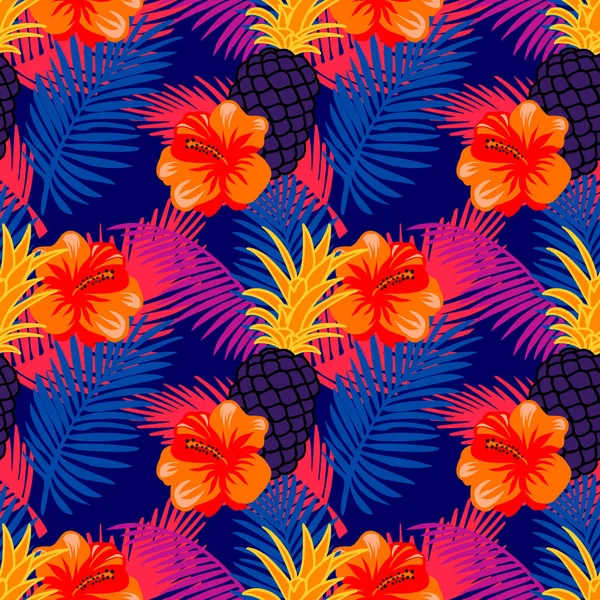 Fundo floral tropical — Vetor de Stock