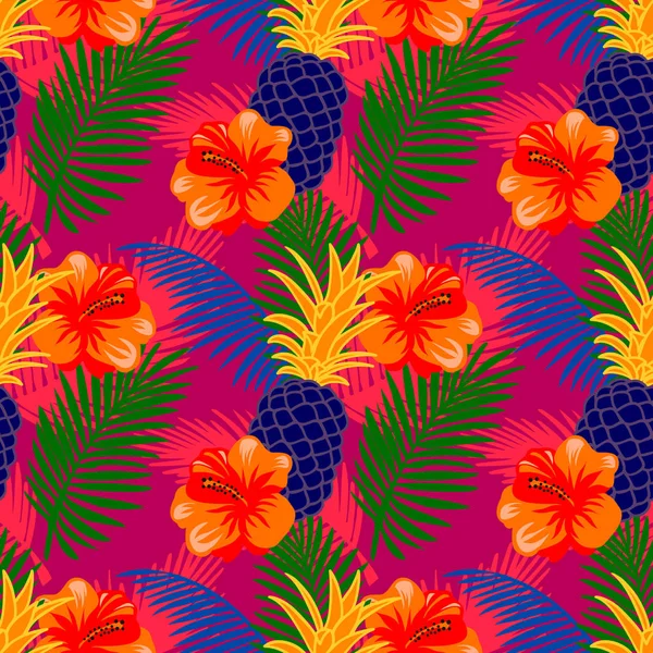 Fondo floral tropical — Vector de stock