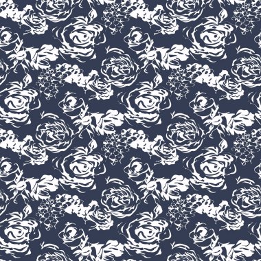 Siyah ve beyaz çiçek vektör arka plan