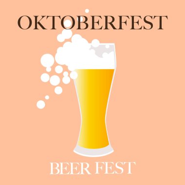 Oktoberfest kutlamaları arka plan ile bira cam tasarım