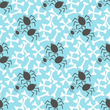 Kemik ile Seamless modeli. Cadılar Bayramı arka plan.