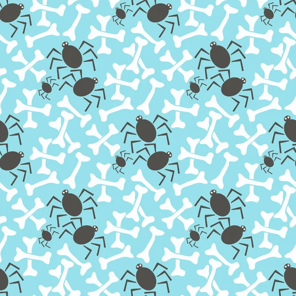 Kemik ile Seamless modeli. Cadılar Bayramı arka plan.