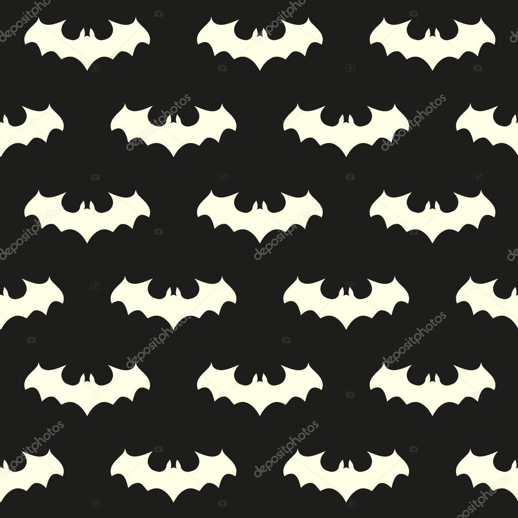 Seamless pattern with ba.  Halloween background