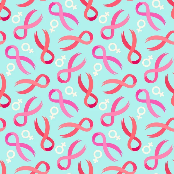 Pembe kurdele ve Venüs işaret seamless modeli 