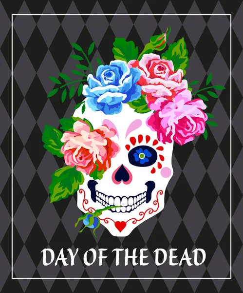 El día de la invitación muerta vector cartel . — Vector de stock