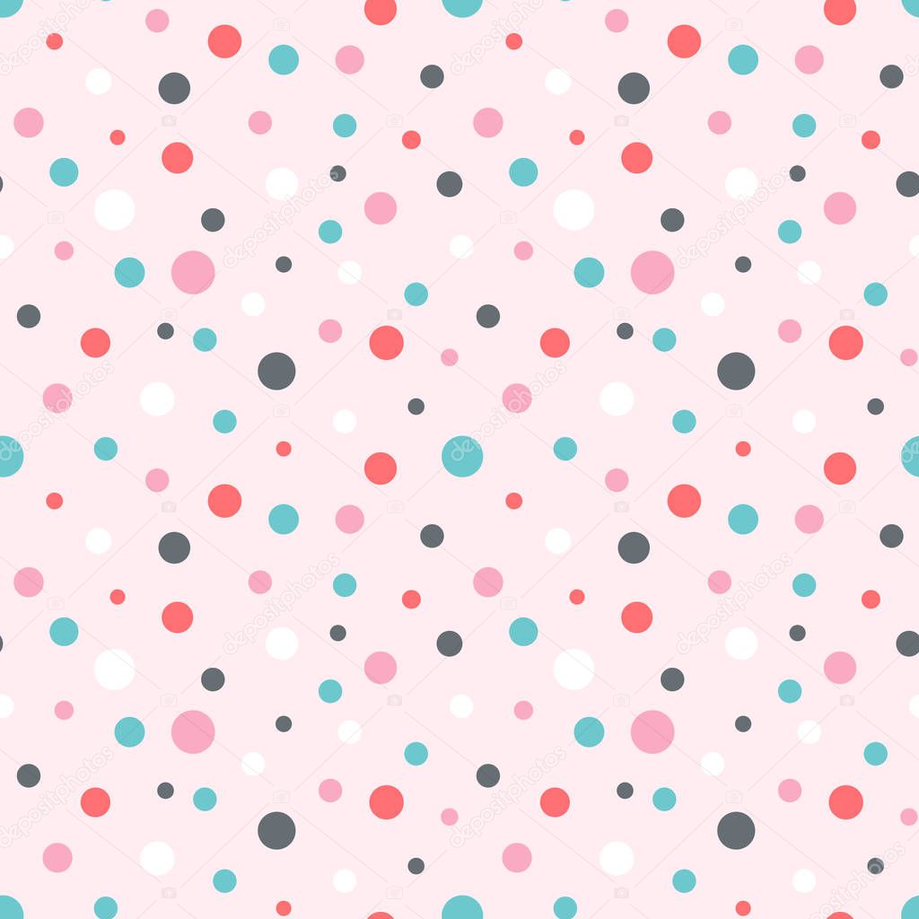 Seamless vector pattern with dots.