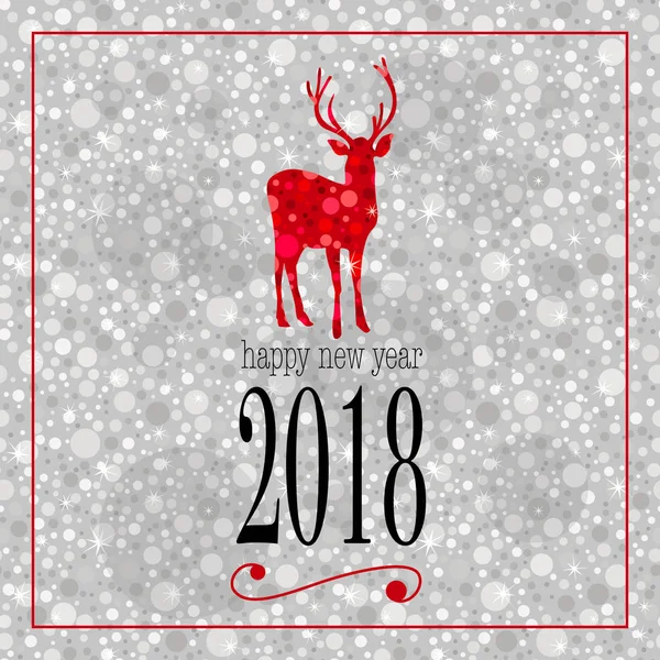 Happy new year 2018 card — Stock Vector