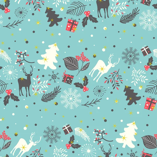 Winter, Christmas seamless pattern — Stock Vector