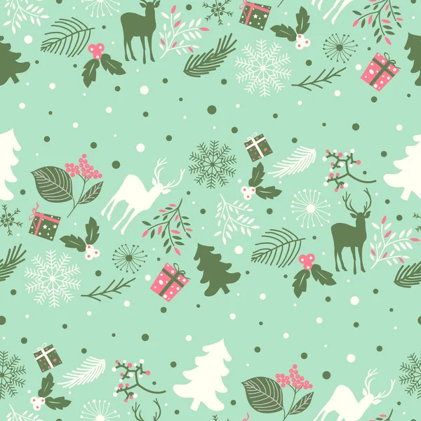 Winter, Christmas seamless pattern — Stock Vector