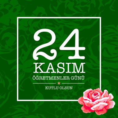 24 Kasım öğretmenler günü kartları tasarımı. 