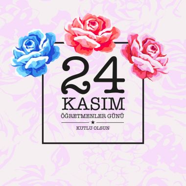 24 Kasım öğretmenler günü kartları tasarımı. 