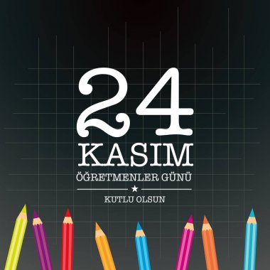 24 Kasım öğretmenler günü kartları tasarımı. 