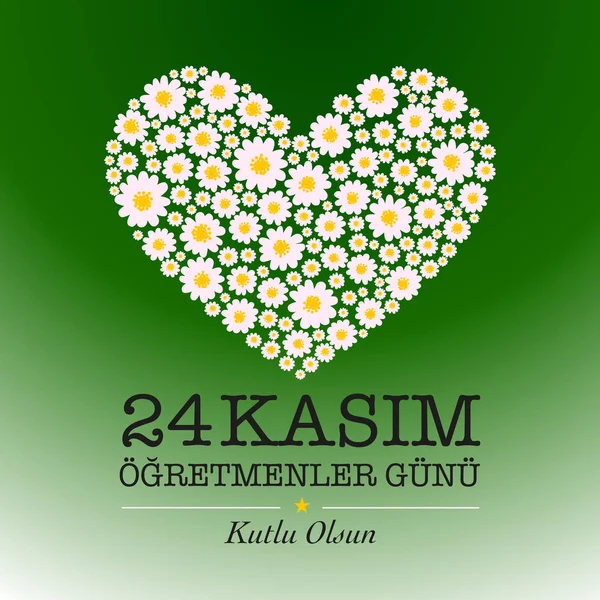 24 Kasım öğretmenler günü kartları tasarımı. — Stok Vektör