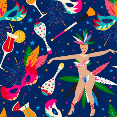 Brazillian karnaval vektör sorunsuz bilmece