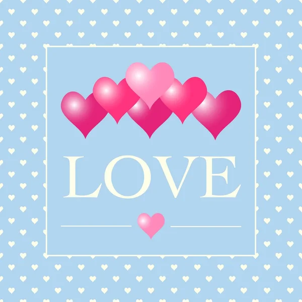 Αγάπη Φόντο Ημέρα Του Αγίου Βαλεντίνου Ρομαντική Καρδιά Ροζ Κορακίστικα — Διανυσματικό Αρχείο