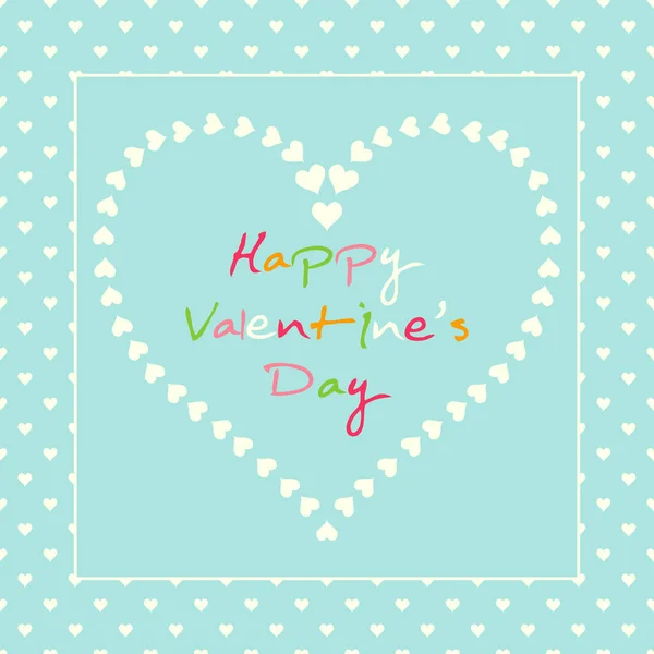 Fondo Del Día San Valentín Corazón Pastel Romántico Con Patrón — Archivo Imágenes Vectoriales