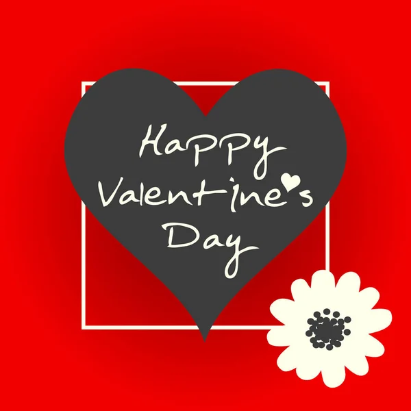 Valentines Fond Vectoriel Jour Avec Fleur Marguerite Mignon Coeur — Image vectorielle