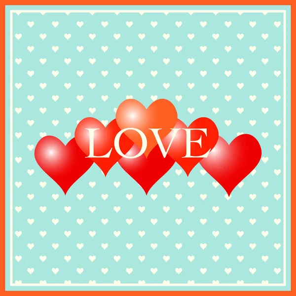 Любовный Фон Открытка День Святого Валентина Винтажный Векторный Рисунок — стоковый вектор