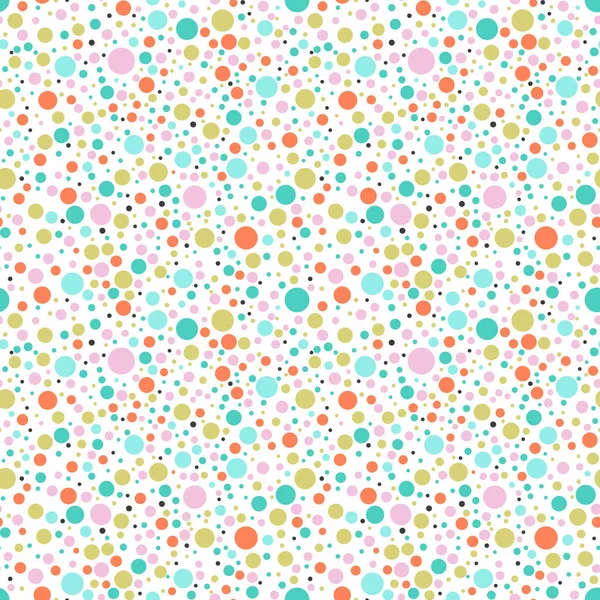 Seamless Colorful Dots Backgound Pastel Color Ball Vector Pattern — Stock Vector