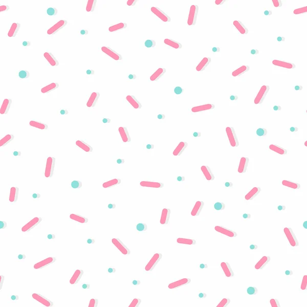 Naadloze Patroon Met Pastel Kleur Confetti Hagelslag Donut Glazuur Achtergrond — Stockvector