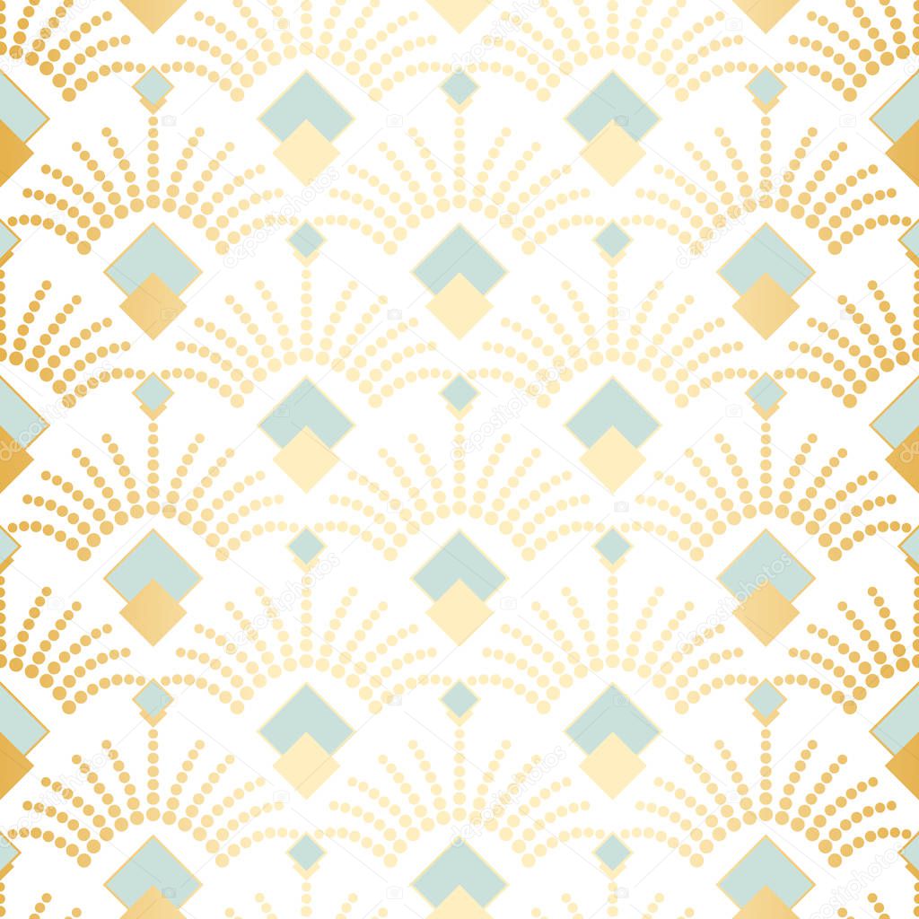 Art deco seamless vector pattern.Vintage geometric gold gatsby  