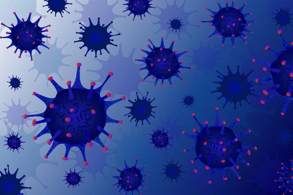 Virus, coronavirus or bacteria abstract vector background