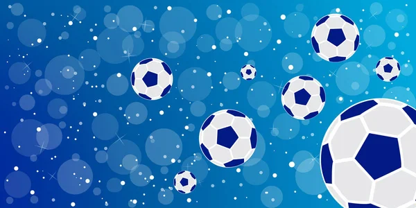 Soccer, bannière vectorielle de ballon de football, conception d'arrière-plan — Image vectorielle